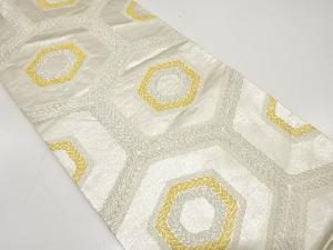 アンティーク　亀甲模様織出し袋帯（材料）